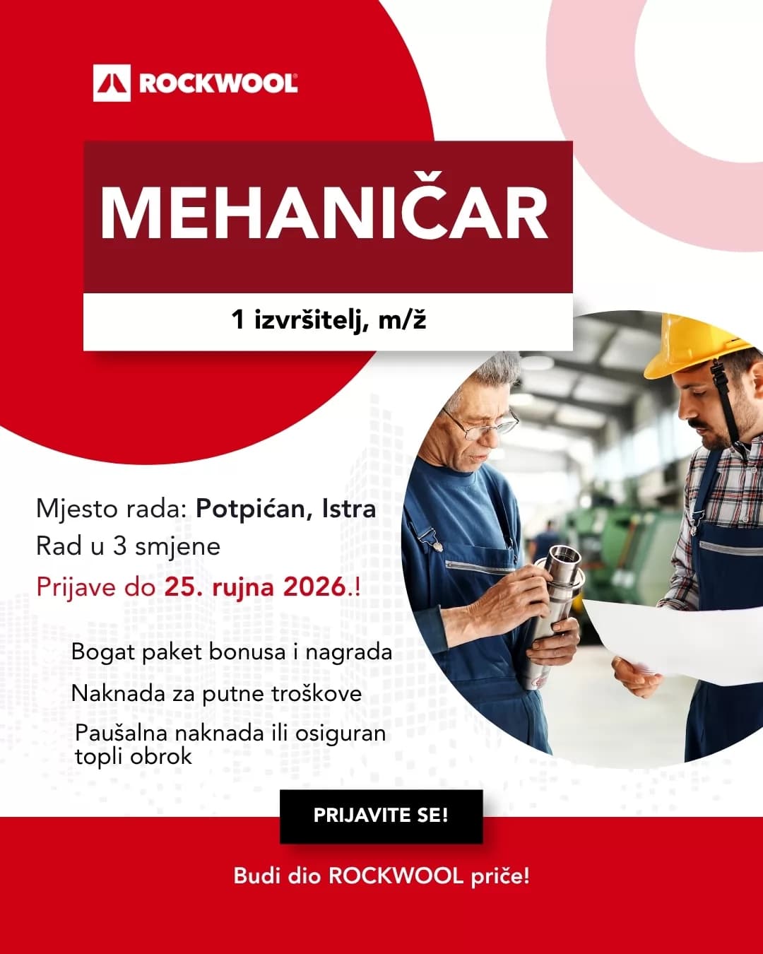 ROCKWOOL Adriatic zapošljava mehaničara