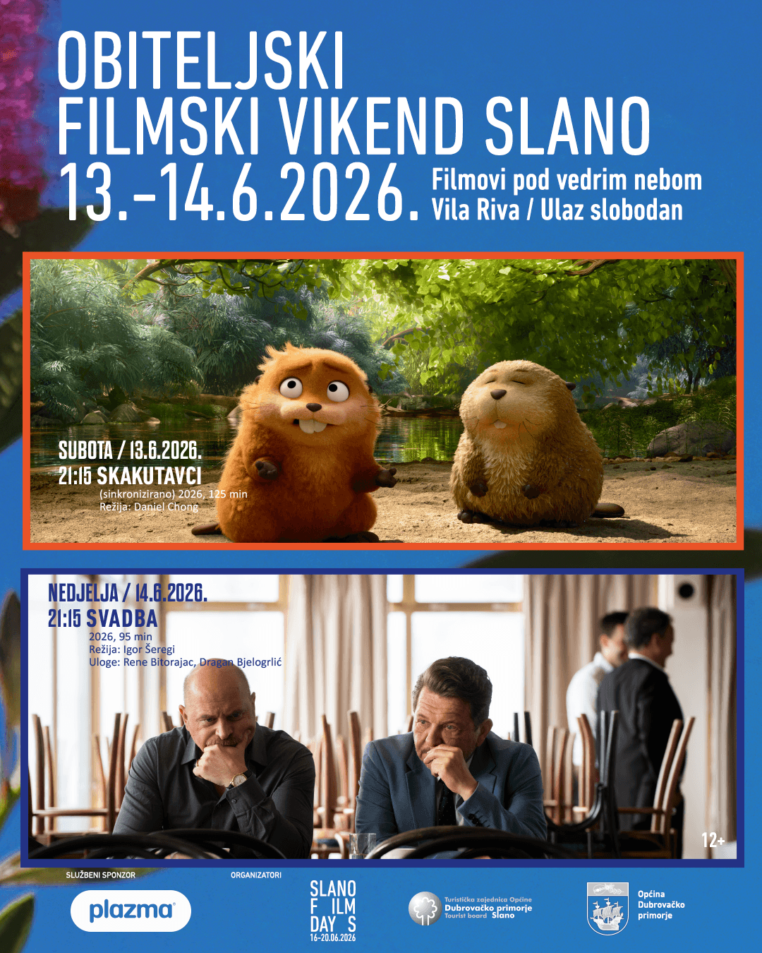 FILMSKI VIKEND ZA CIJELU OBITELJ Skakutavci i prva open-air projekcija Svadbe u ljetnom kinu Vila Riva ovog vikenda uoči Slano Film Days