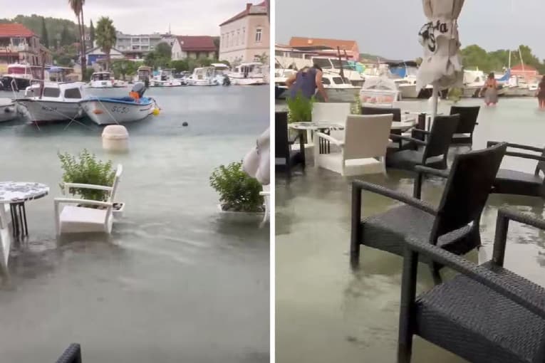 [VIDEO] Treći put u deset dana! More ponovno preplavilo starogradsku rivu