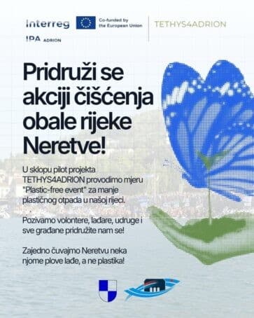 PODVODNO I PRIOBALNO ČIŠĆENJE RIJEKE NERETVE Čišćenje rijeke Neretve održano je danas u sklopu pilot projekta TETHYS4ADRION i mjere „Plastic-free e...