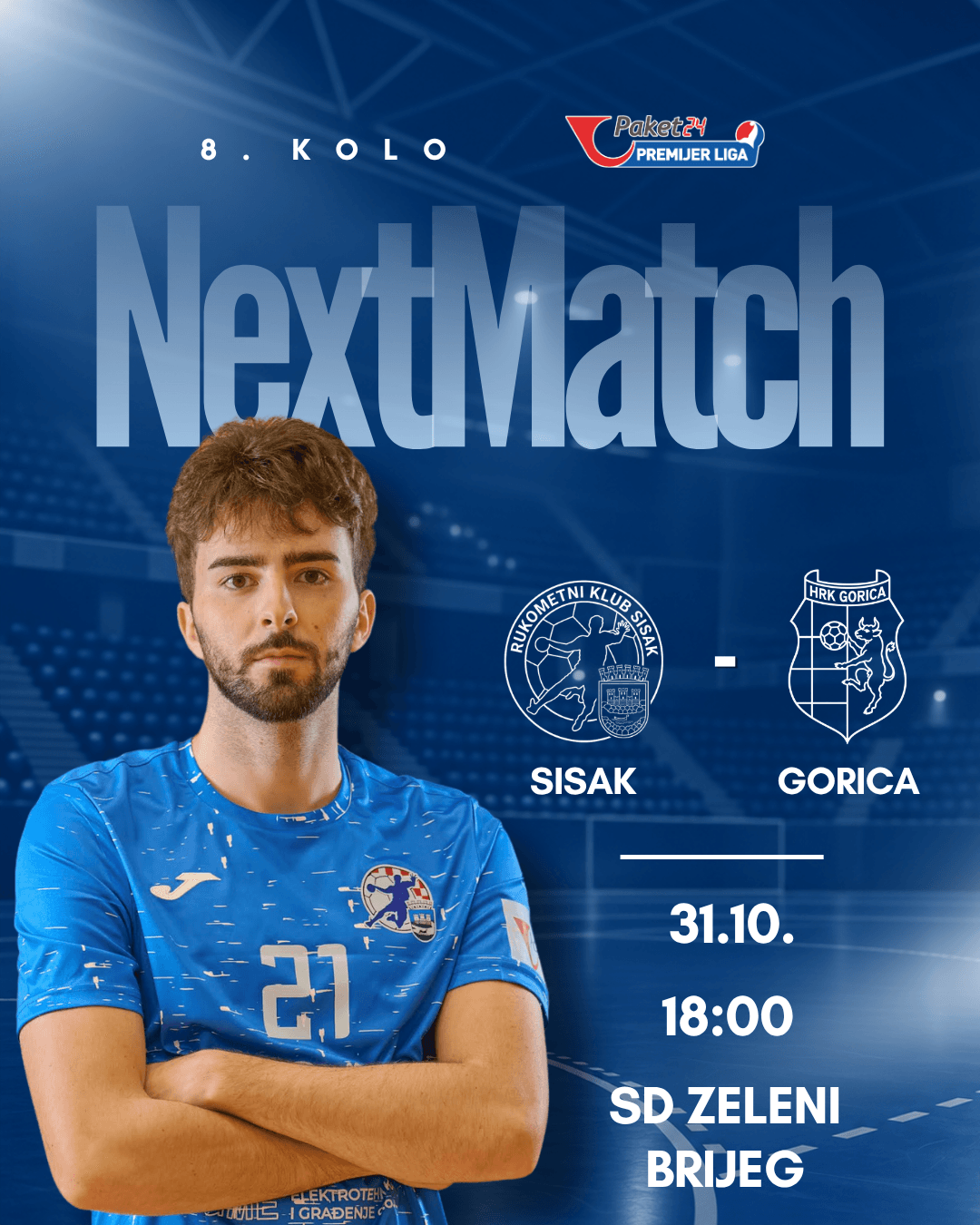 U subotu u SD Zeleni brijeg rukomet: Sisak – Gorica